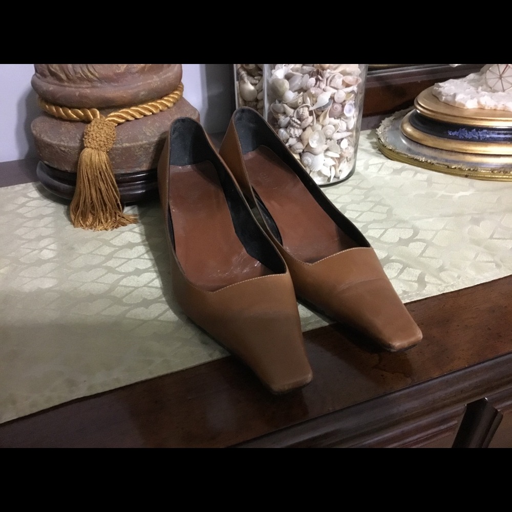 Gucci Rust Designer Leather Shoes
